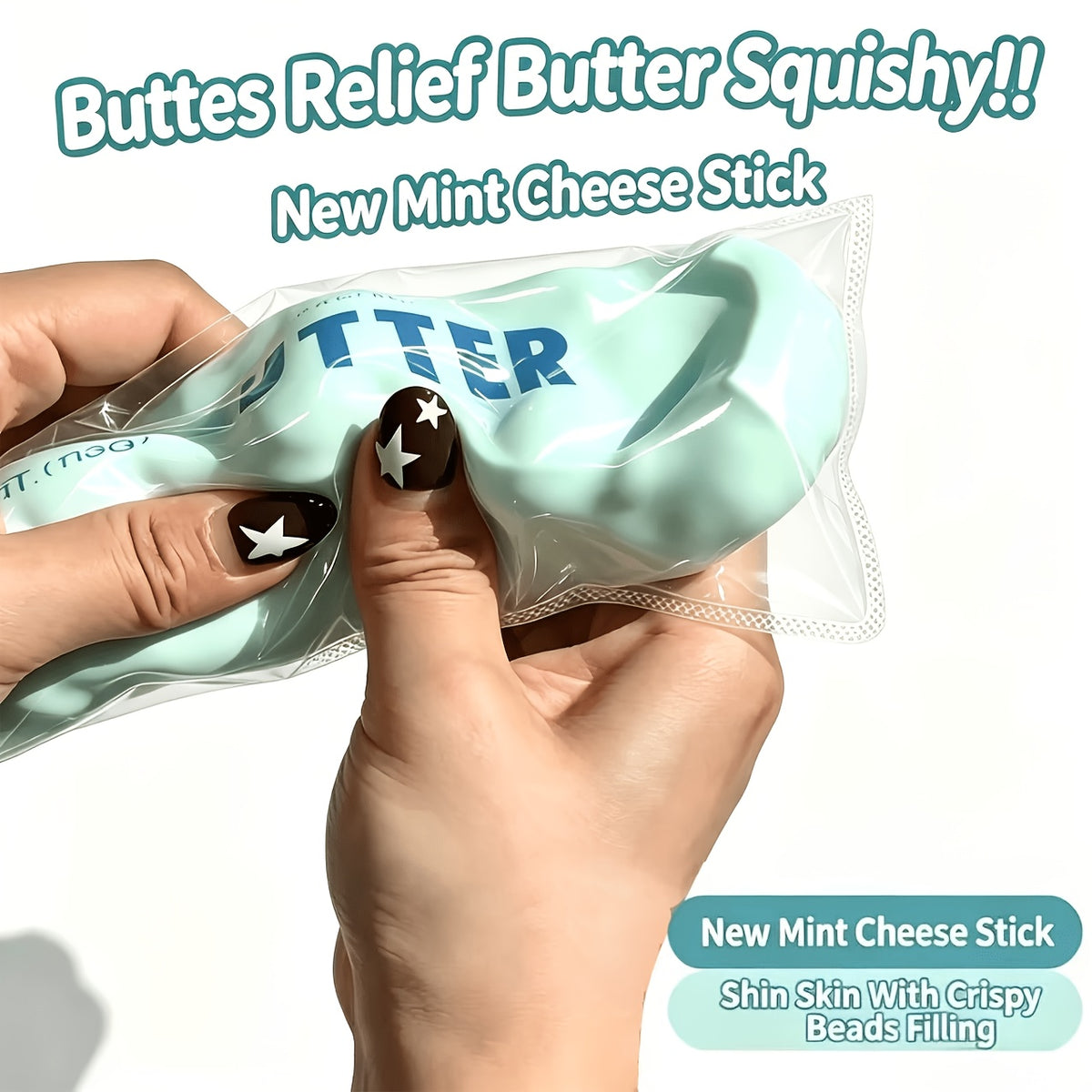 Handmade Crunchy Butter Squishy Fidget Toy, Sensory Stress Relief Novelty Gift