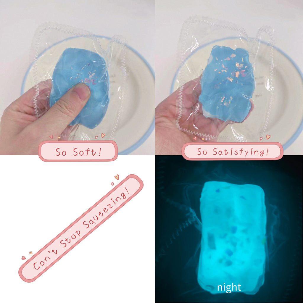 Glow in the dark silicone squeeze toy - squeeze demo