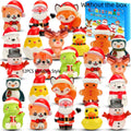 Cute Christmas Slow-Rising PU Squishy Toys, Holiday Stocking Stuffers Fidget Toy for Stress Relief Gift