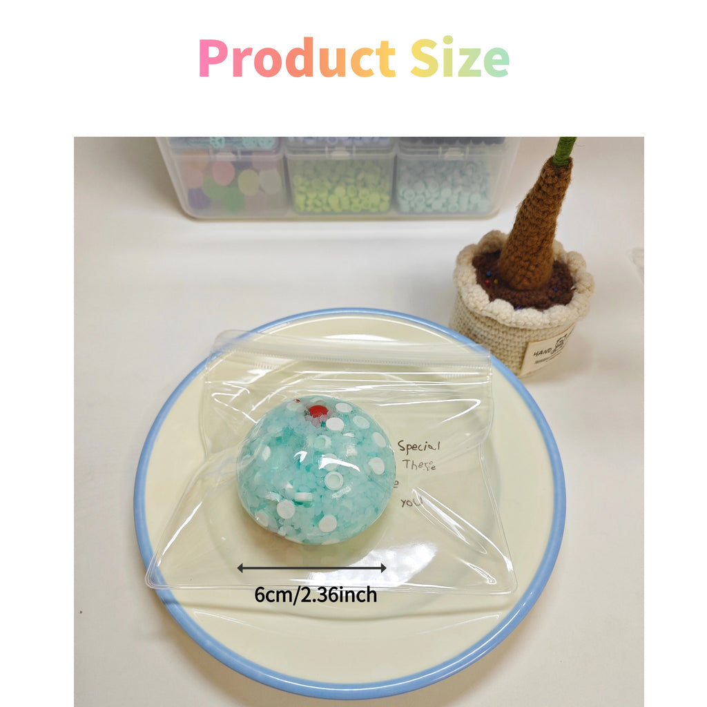 Cherry Soda Slow-Rising Squishy Ball – Handmade ASMR Stress Relief Squeeze Toy, 6cm
