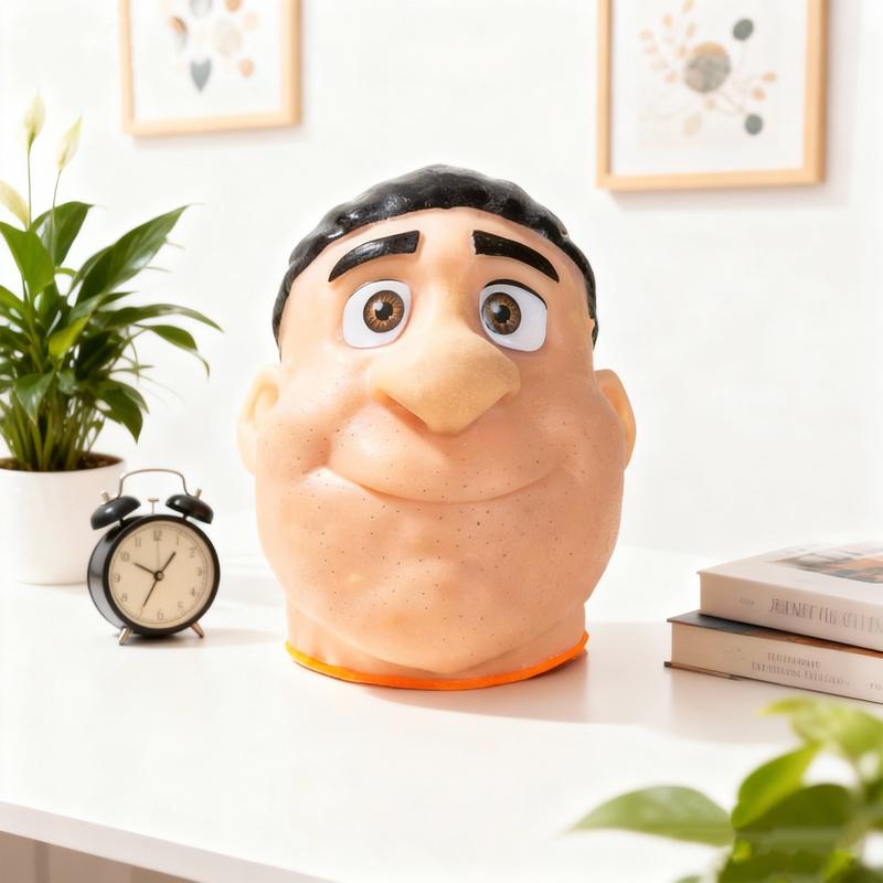Funny Big Head Pimple Popping Sensory Squeeze Toy, Novelty Fidget Stress Relief Gift