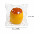 Handmade Caramel Pudding Squishy Stress Ball with Building Block & Clay Filling