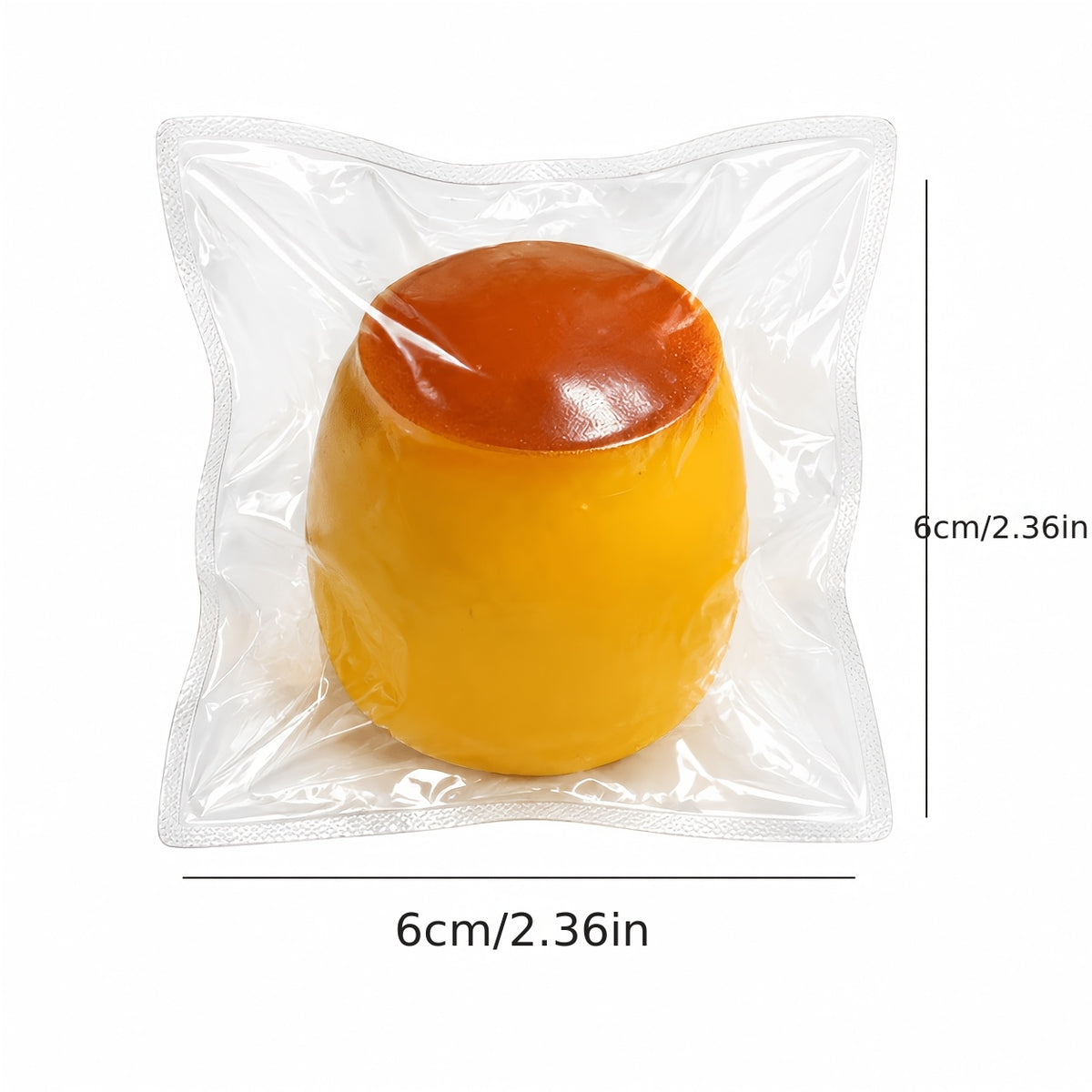 Handmade Caramel Pudding Squishy Stress Ball with Building Block & Clay Filling